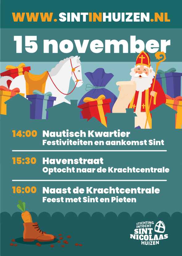 Poster Sint Nicolaas intocht zaterdag 15 november 2025