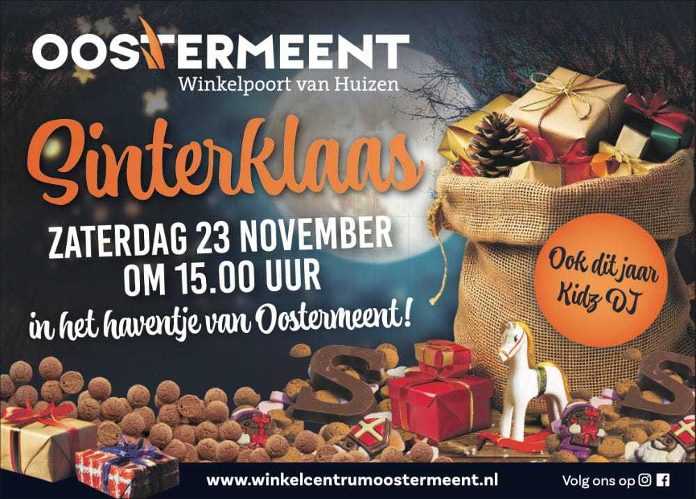 Sinterklaas Zaterdag 23 November om 15.00 uur in het haventje van Oostermeent!